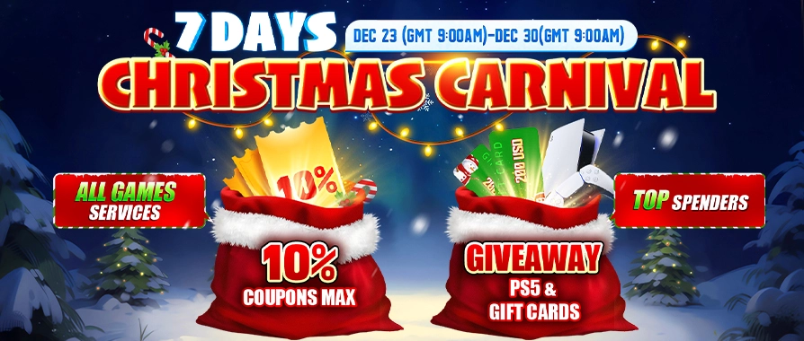 MMOEXP Christmas Sales: Up to 10% Coupons On All Games And PS5 & Gift cards Giveaway