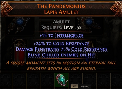 Path Of Exile 2 [Standard] AMULET - THE PANDEMONIUS LAPIS AMULET #3033083