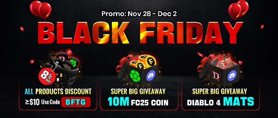 MMOEXP Black Friday 2024 Limited-Time Discount: Save 8% On All Games Services