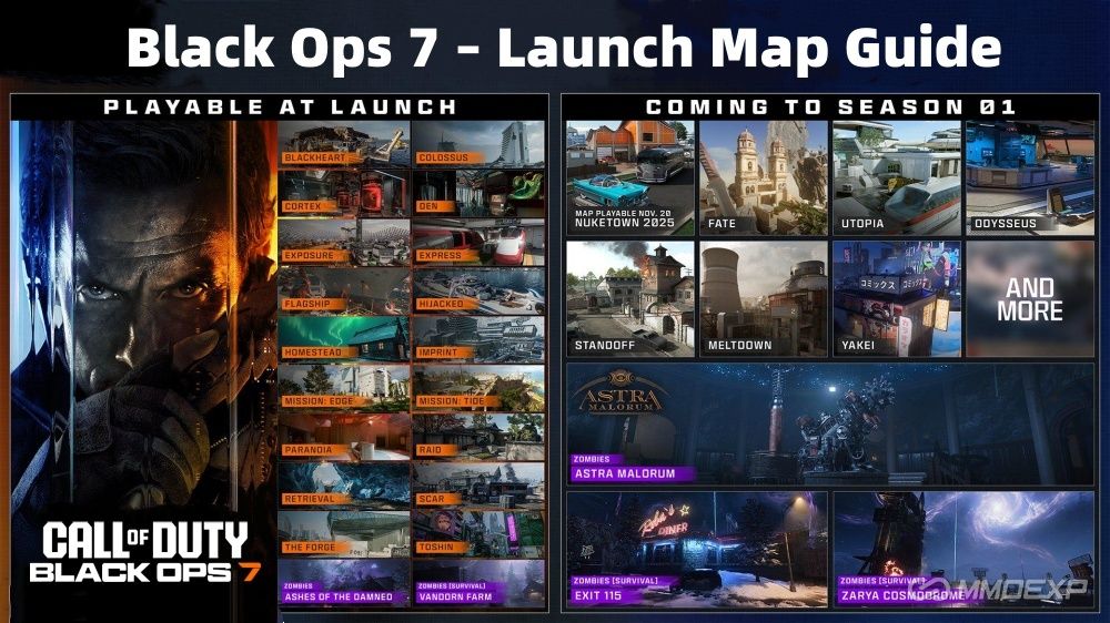 Black Ops 7: Complete Launch Map Guide