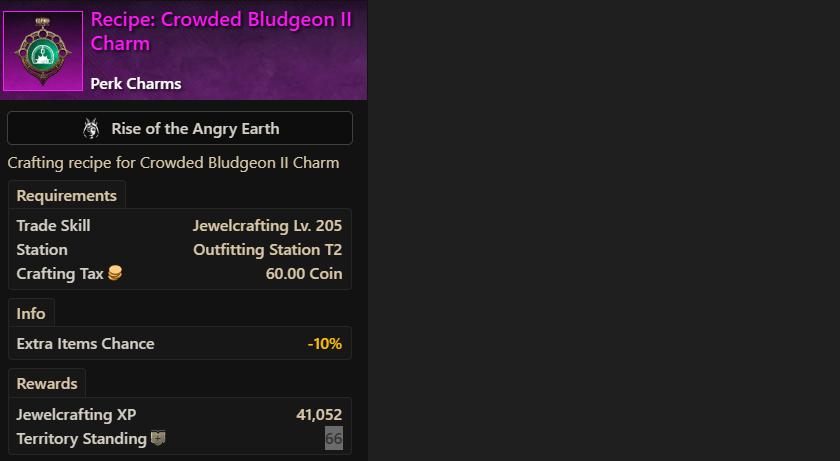‬New World Aeternum: Crowded Bludgeon II Charm Crafting Guide