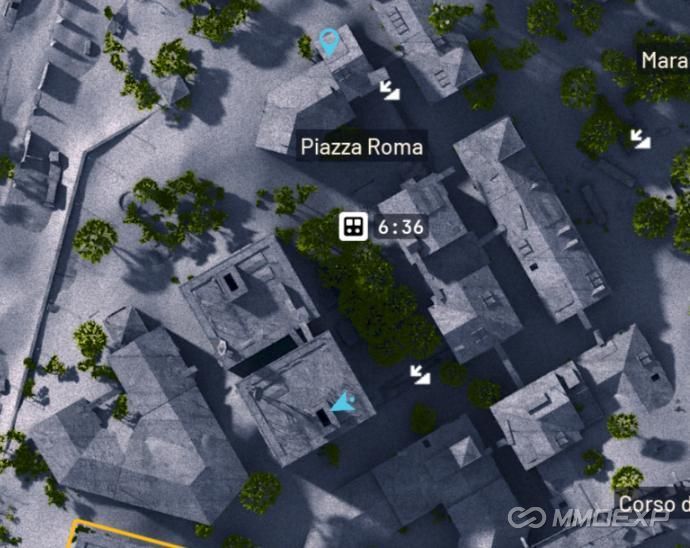 Objective 3: On Buried City, reach the top floor above the Convinio in Piazza Roma