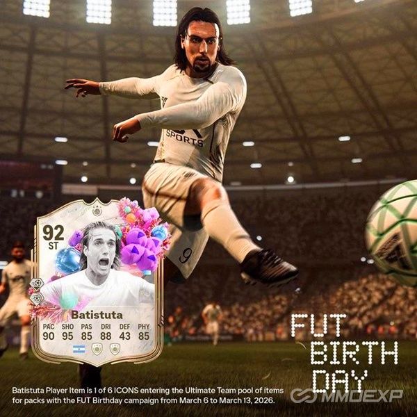 FC 26 FUT Birthday Firepower: Gabriel Batistuta Returns as a 92-Rated Icon