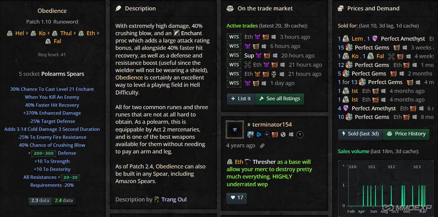 Diablo II Resurrected: How to Get the Runeword Obedience
