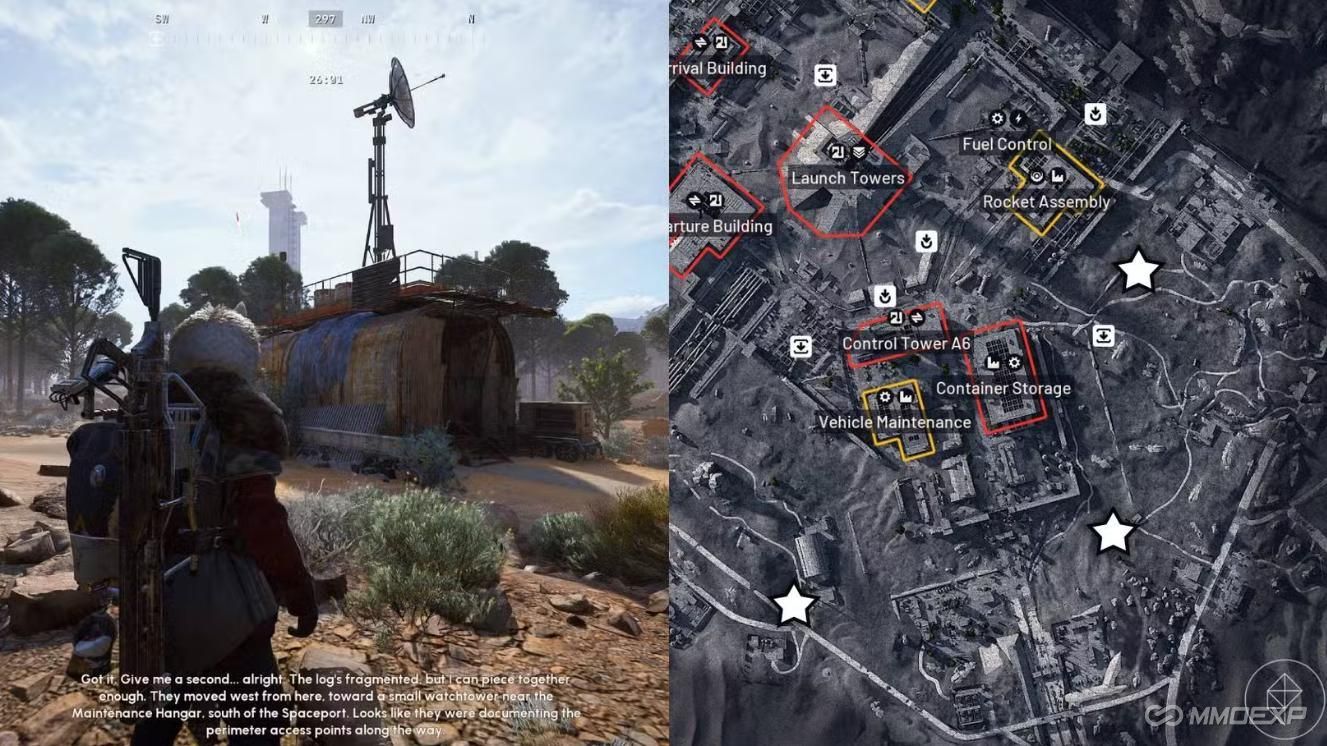 Interact with the Terminal in the Old Raider Tower North of the Maintenance Hangar