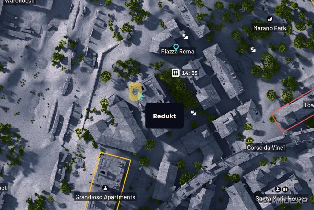 Reach Piazza Roma in Buried City