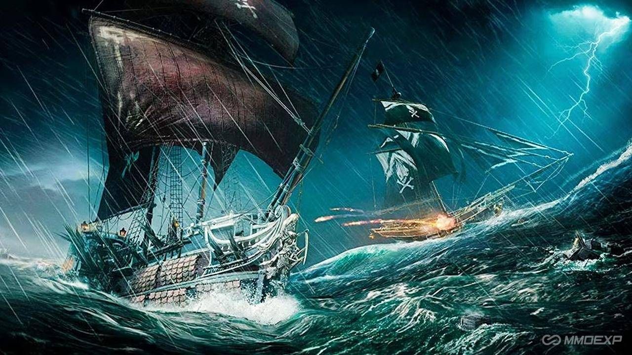 The ultimate *Skull and Bones* warship! A 34-gun "Bombard Behemoth" that sends enemies to feed the fish with a single broadside!