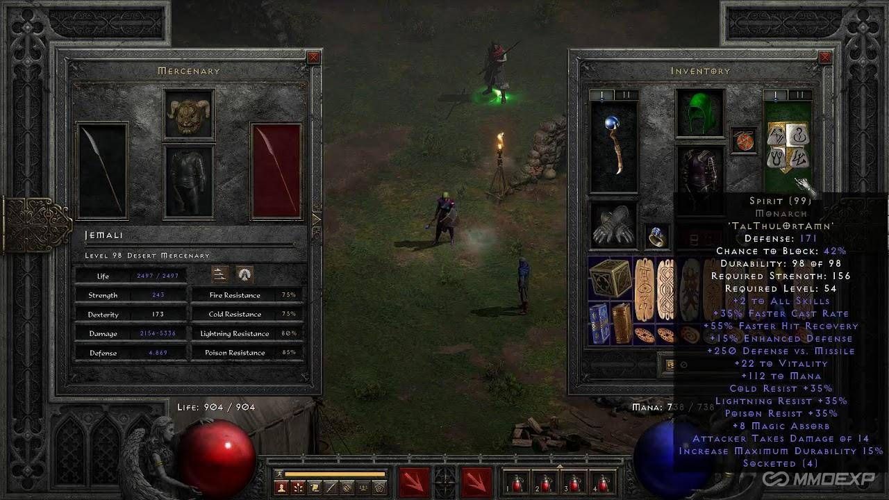Diablo 2 Resurrected mercenary guide, budget mercenary build Diablo II, Hell difficulty mercenary setup, Insight runeword Diablo 2, Bulwark runeword helmet