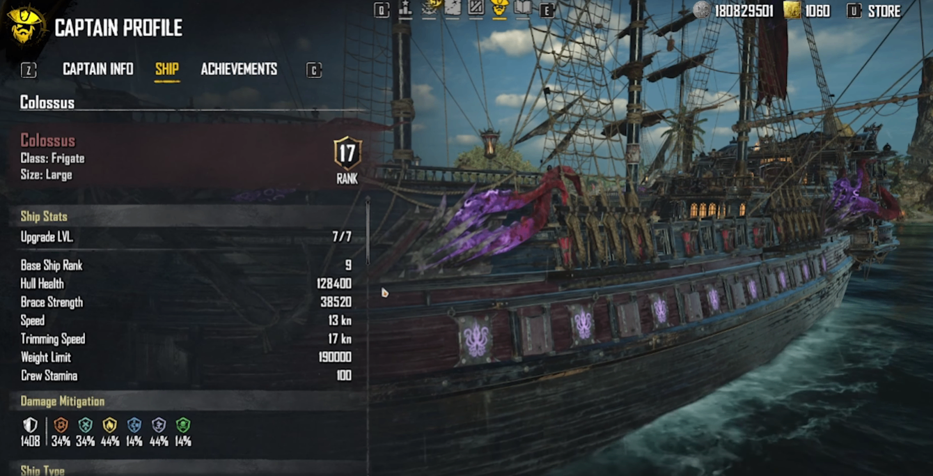Skull and Bones Frigate Build,Tank Frigate Guide,128K HP Frigate
