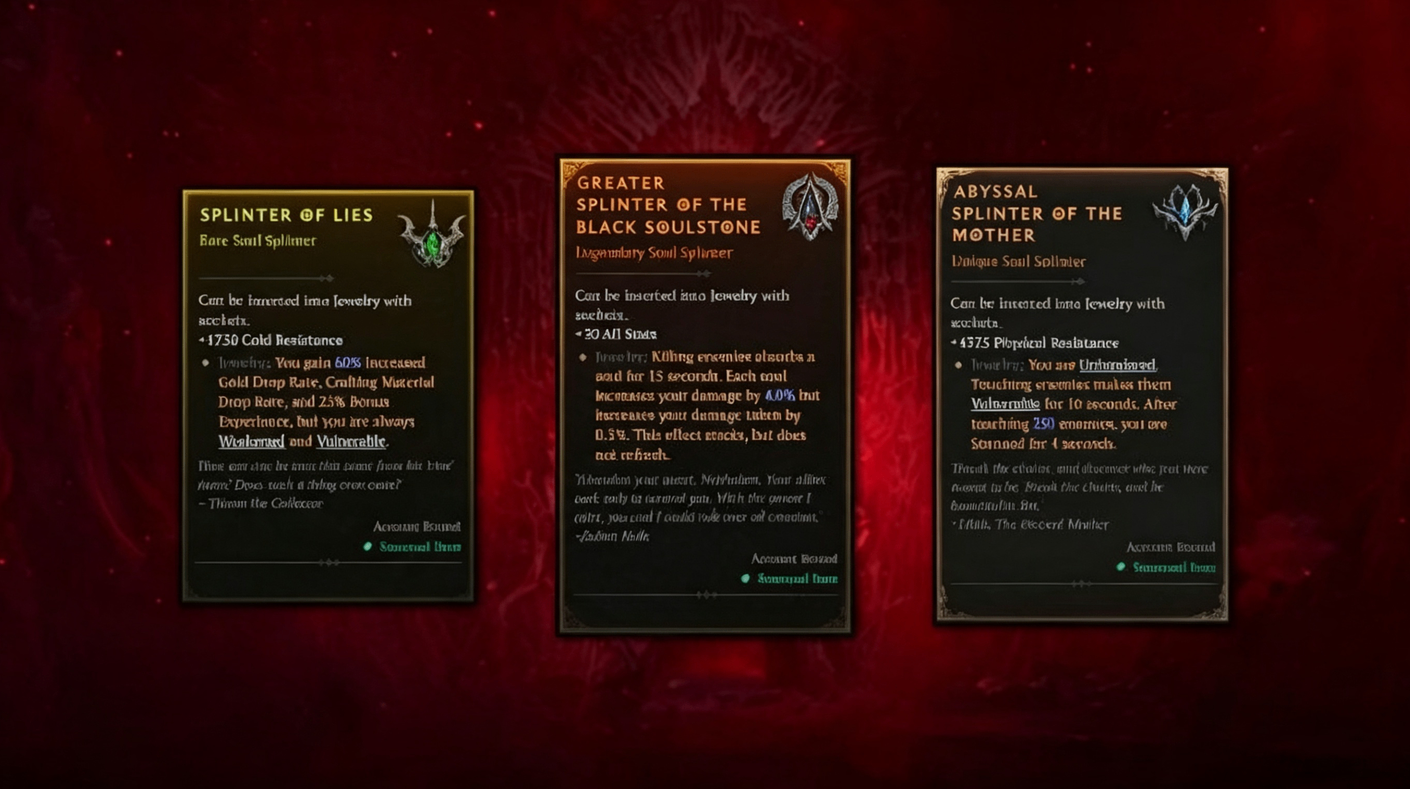 Diablo 4 Season 15 Guide: How to Prepare for Patch 3.2.0, Soul Splinters, Mythic Crafting, and New Endgame Systems,Diablo 4 Items for sale