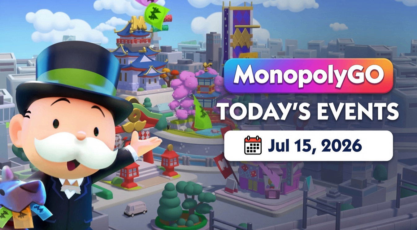 Monopoly GO July 15 2026 event calendar,Monopoly GO Poochies Playtime tournament,Monopoly GO Builder's Bash event tips,Monopoly GO Rent Frenzy strategy