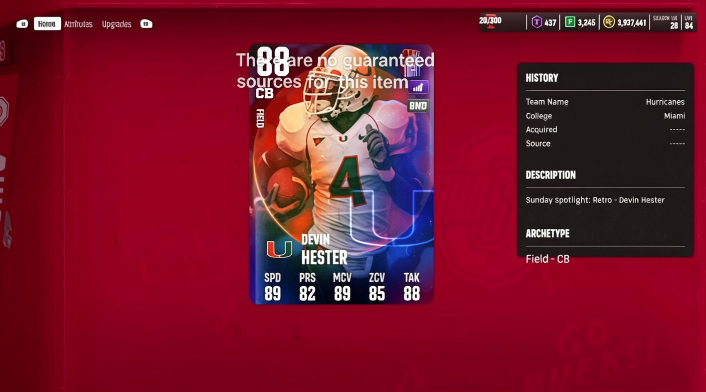 College Football 27: How to Obtain 88 OVR Devin Hester for Free,College Football 27 Coins