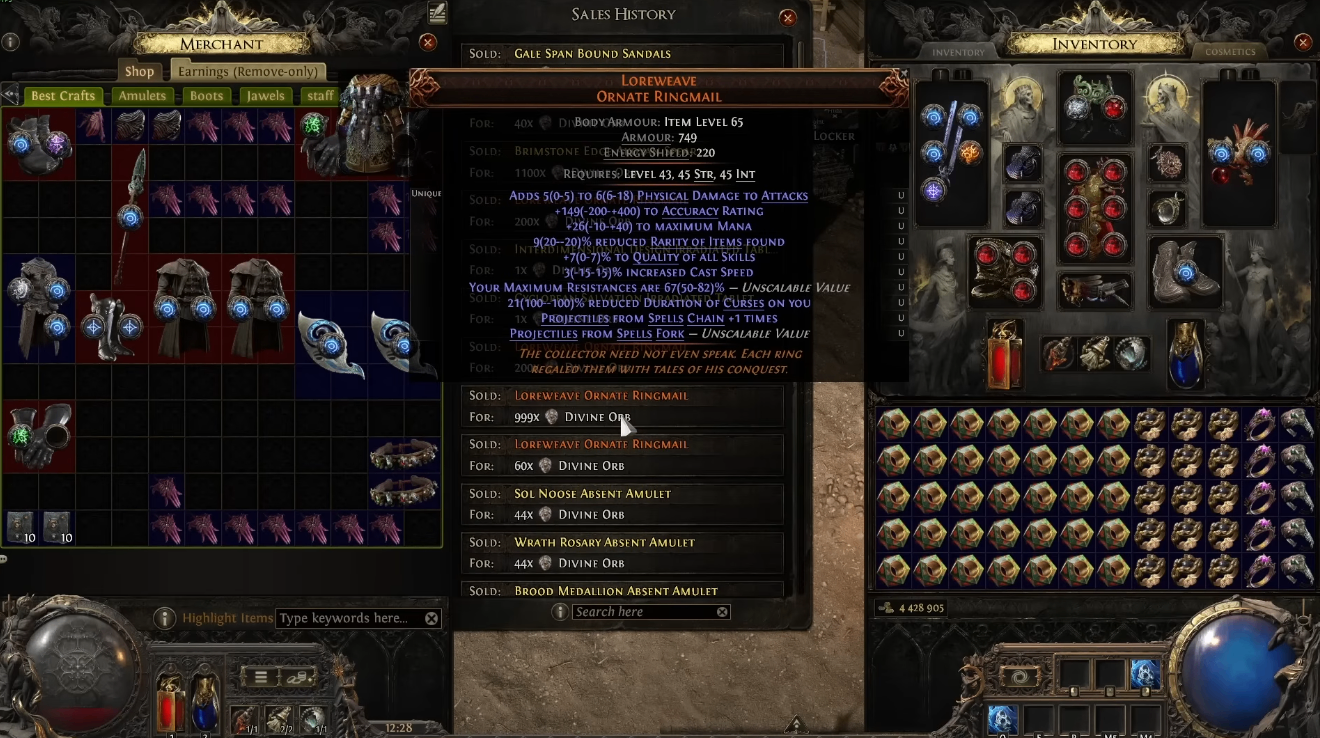 POE2 Hidden Money-Making Method: Loreweave Crafting That Sold for 999 Divines.buy POE2 Currency