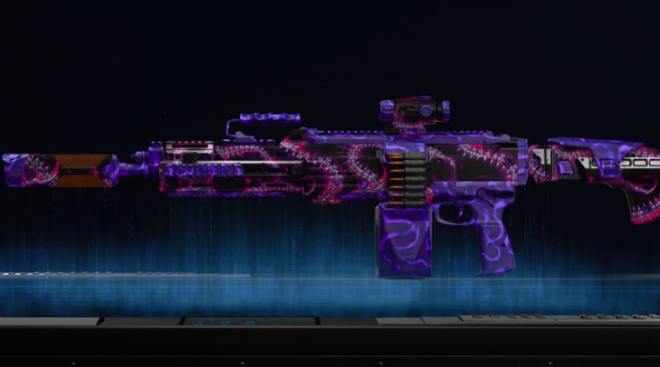 SOA 545 LMG firing continuously against a zombie horde in Black Ops 7 Zombies after the Belt-Fed attachment buff.