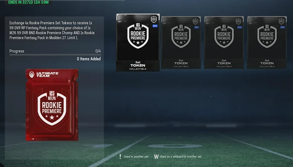 97 OVR Red Zone Royale exchange set using Madden Coins instead of expensive auction purchases
