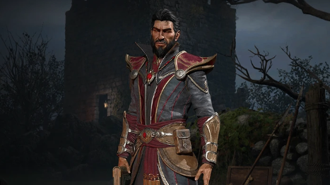 A powerful Diablo 2 Resurrected character preparing for high-level farming and endgame content.