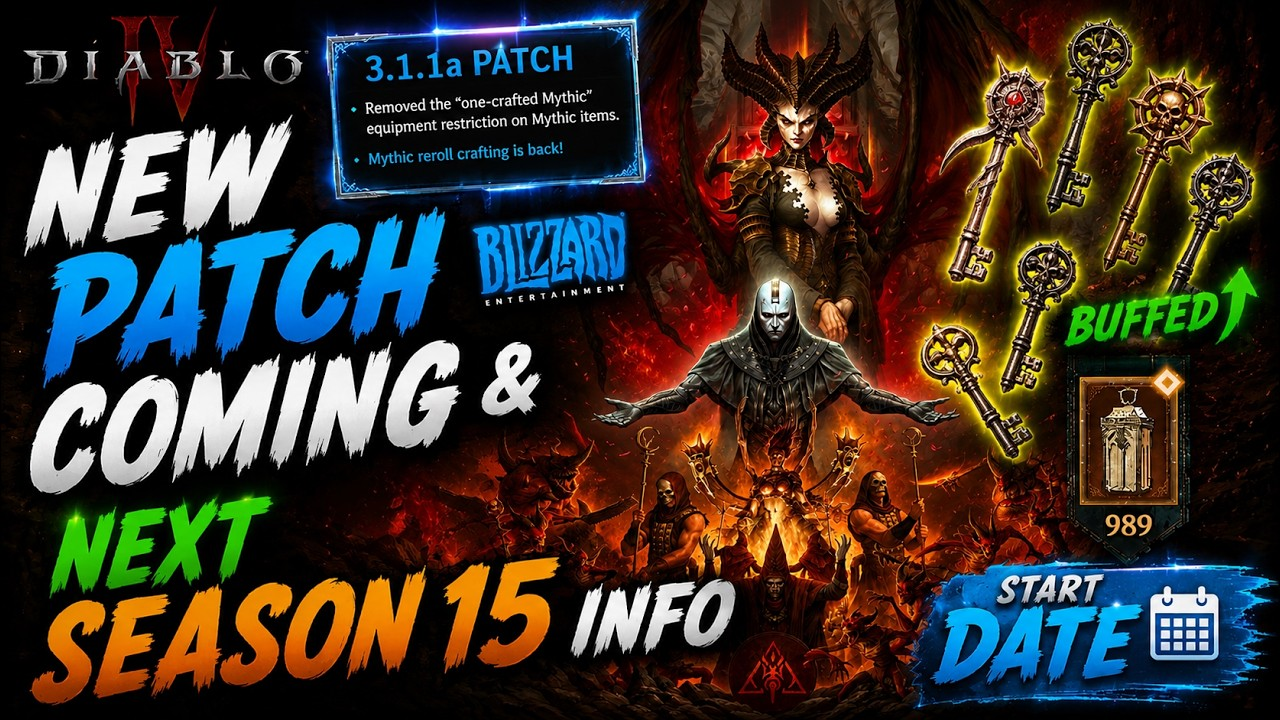 Diablo 4 Season 15 Preparation Guide: 6 Must-Do Tasks Before the New Patch Goes Live to Avoid Wasting Resources