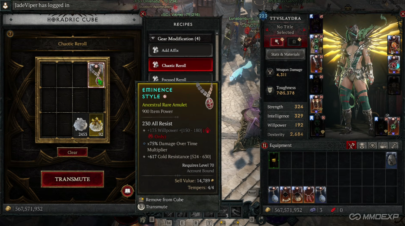 Diablo 4 Season 14 How to Craft GOD Amulet 100X Damage + 4 To all Skills,cheap Diablo 4 Items