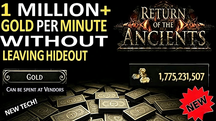 Path of Exile 2 0.5 Gold Farming Guide: How to Earn Over 1 Million Gold per Minute Without Leaving Your Hideout