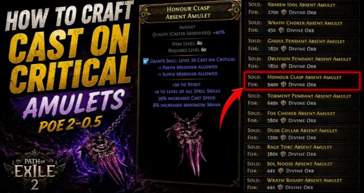 Path of Exile 2 Kazon Critical Amulet Crafting Guide: Earn Up to 1,000+ Divine Orbs with This High-Profit Strategy