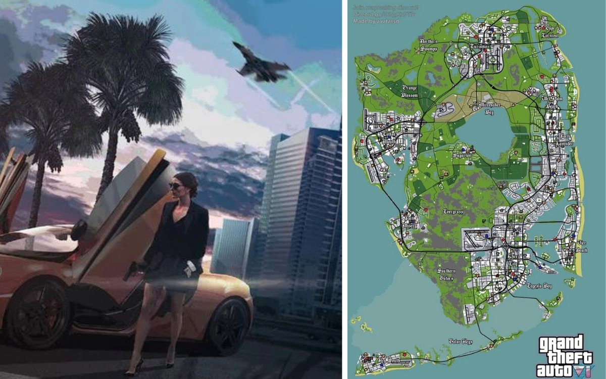 GTA 6 Leonida Map,Vice City,Map Guide,buy GTA 6 Money,cheap GTA VI Money