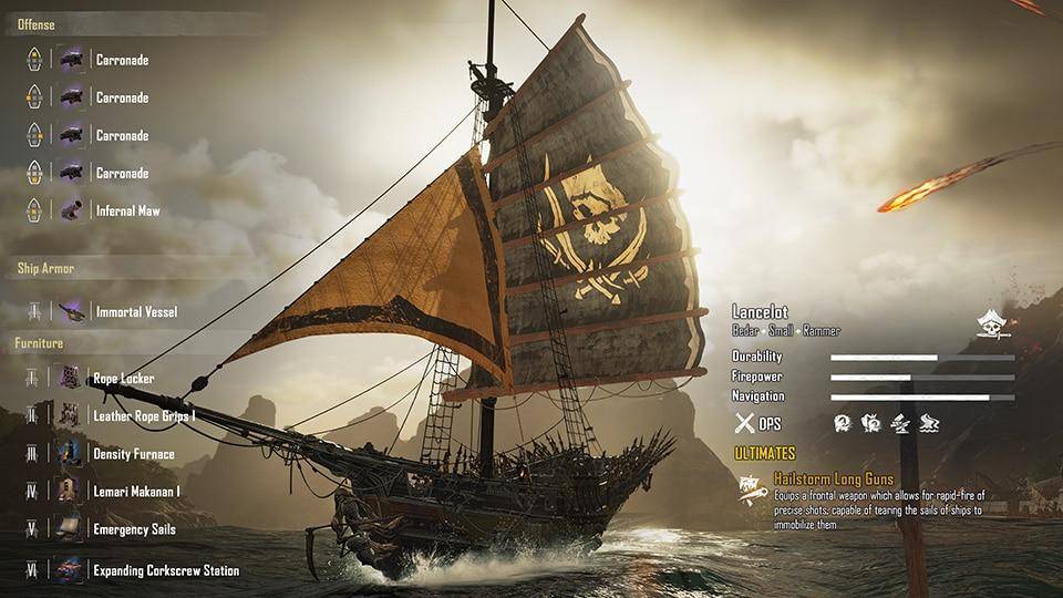 Skull and Bones Oppressor Galleon build, Skull and Bones best Galleon build, Galleon weapons setup, Level 707 ship build