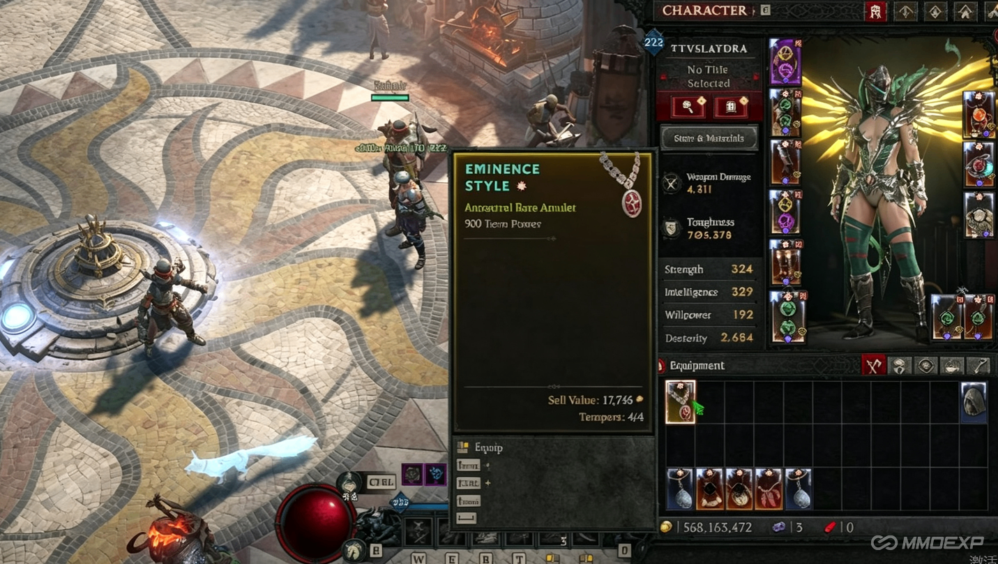 Diablo 4 Season 14 How to Craft GOD Amulet 100X Damage + 4 To all Skills,cheap Diablo 4 Items