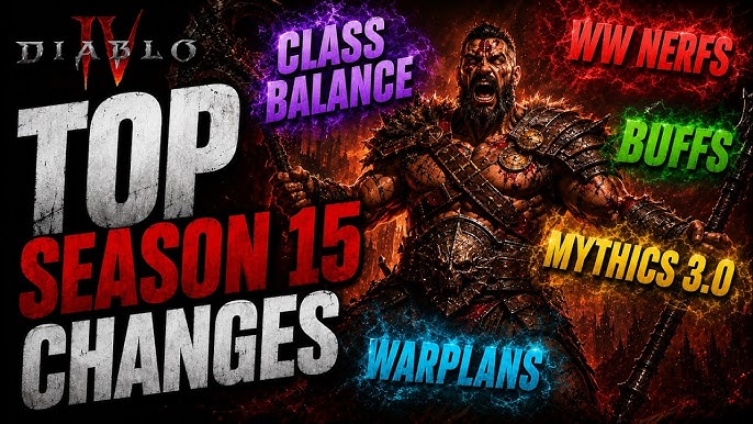 Diablo 4 Season 15 Guide: Prepare Faster with the Biggest Class Balance, Mythics 3.0 & Quality-of-Life Changes