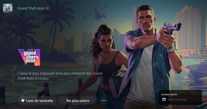 PlayStation Store featuring GTA 6 promotional banner