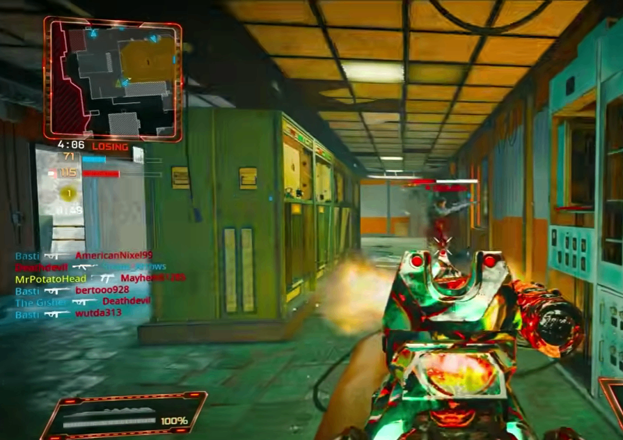 triple rapid-fire SMG setup