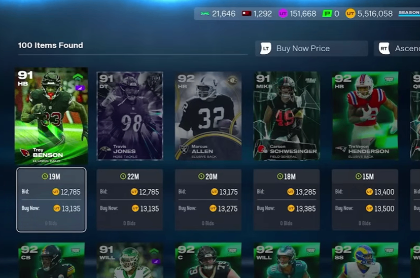 Madden 27 carryover players