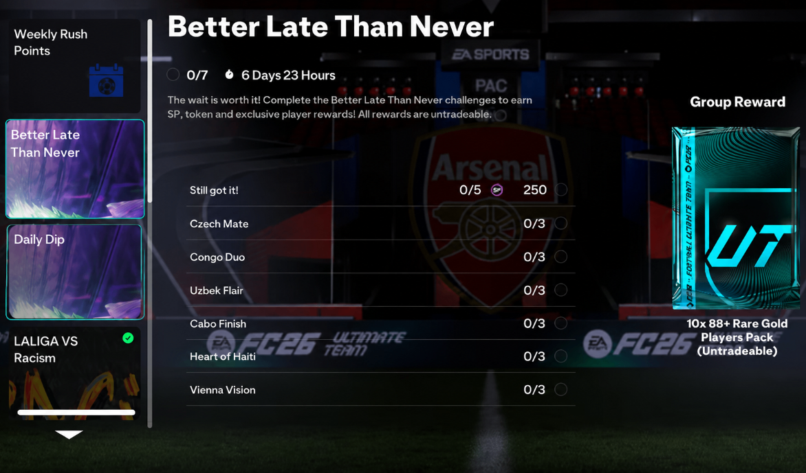 FC 26,Festival Football Phenoms,Objectives,Unlock Evolutions,Token Rewards