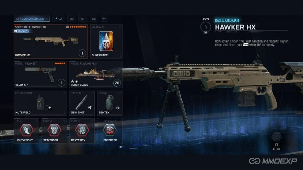 Hawk HX Gunsmith Screen