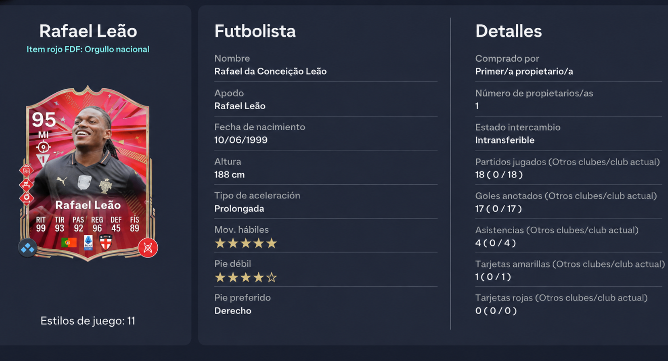 FC 26,Rafael Leão,Left Winger,Ultimate Team,FC 26 Coins