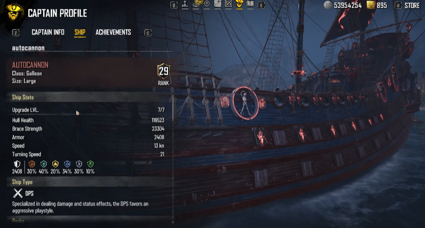 buy Skull and Bones Items, Galleon Build, Piercing Build, Endgame PvE, Faster Boss Kills, PvE Meta, Ship Build Guide