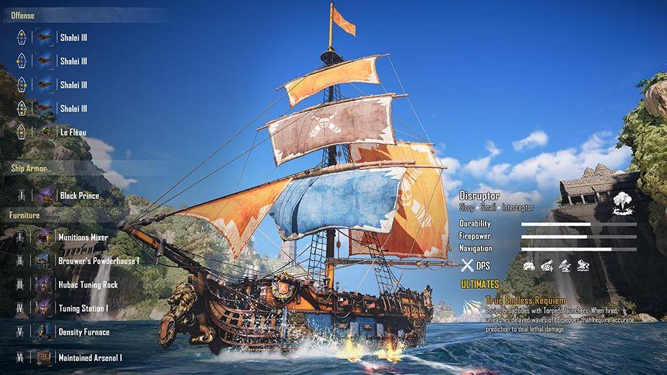 Skull and Bones Oppressor Galleon build, Skull and Bones best Galleon build, Galleon weapons setup, Level 707 ship build