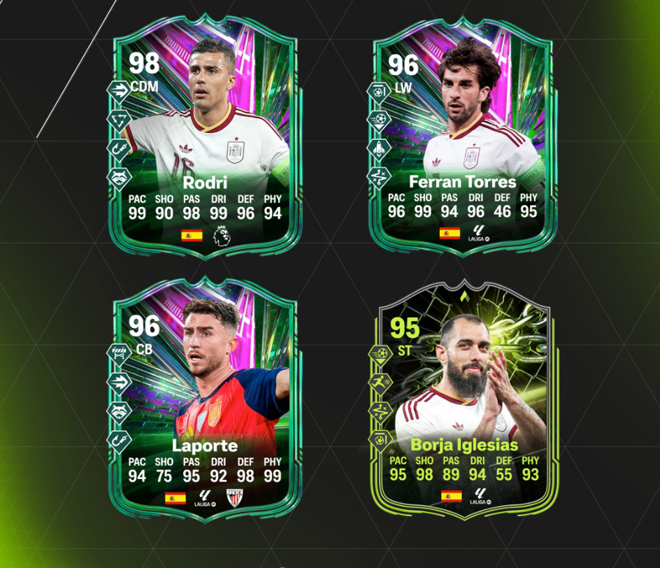 EA FC 26 Spain Path to Glory cards,FC 26 PTG Spanish player upgrades,EA FC 26 Rodri 98 PTG card,FC 26 Ultimate Team Spanish PTG squad,EA FC 26 World Cup PTG meta cards
