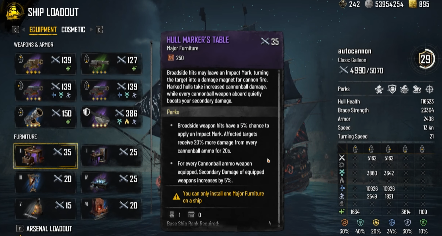 buy Skull and Bones Items, Galleon Build, Piercing Build, Endgame PvE, Faster Boss Kills, PvE Meta, Ship Build Guide