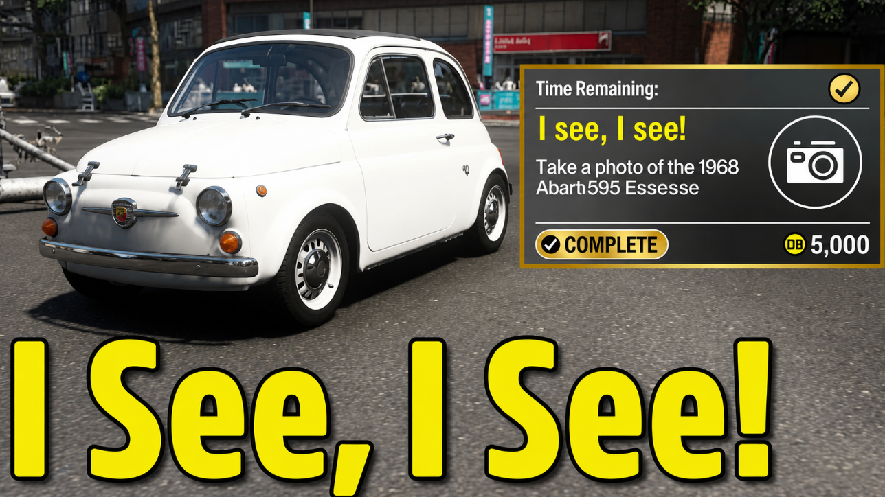 Forza Horizon 6 I See I See daily challenge guide,FH6 Series 3 Week 1 daily challenge walkthrough,Forza Horizon 6 1968 Abarth 595 SS photo task,How to finish I See I See FH6 quickly,buy Forza Horizon 6 Credits,Forza Horizon 6 Credits