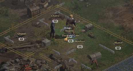 A character clearing a high-density farming area while searching for valuable loot, runes, and equipment.