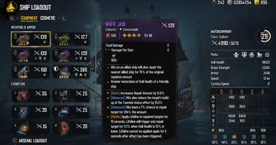 buy Skull and Bones Items, Galleon Build, Piercing Build, Endgame PvE, Faster Boss Kills, PvE Meta, Ship Build Guide