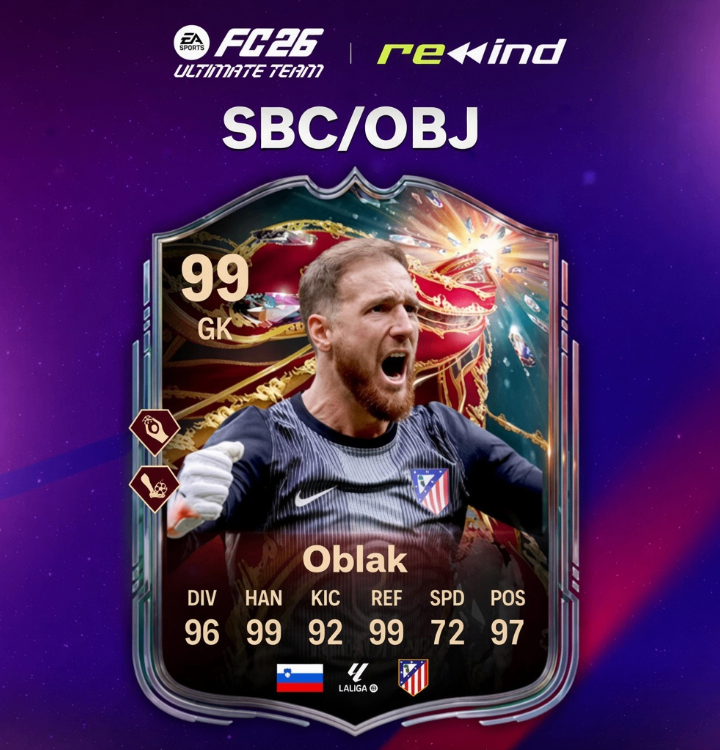 FC 26 99-rated Oblak Marcelo SBC review,EA FC 26 reMind Ultimate Rewind SBC stats,FC 26 end game meta SBC guide,99 Oblak Marcelo SBC cost & worth,FC 26 high-rated SBC completion tips,buy FC 26 Coins,FC 26 Coins