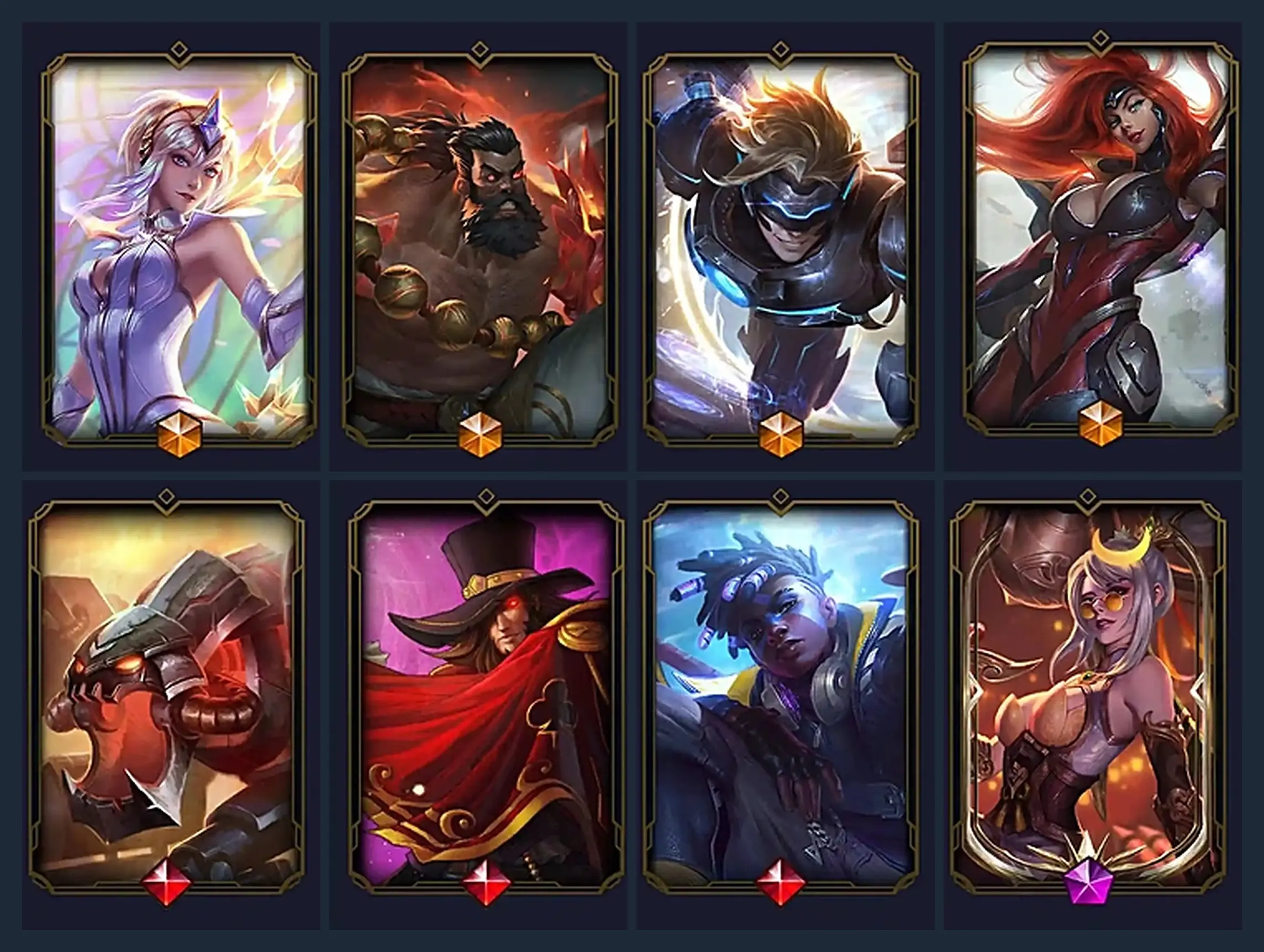 PREMIUM丨977 Skins + Full champion pool丨Ashen Lord Aurelion Sol丨Dark Star Cho'Gath丨Dark Cosmic Jhin