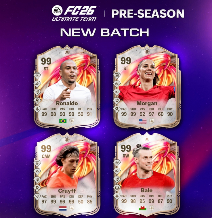 FC 26 Futties Team 3/4 release details,FC 26 99-rated Futties Ronaldo Cruyff Bale Morgan,FC 26 Futties Team 3/4 market trading guide,EA FC 26 Ultimate Team Futties new meta cards,FC 26 Pre-Season Futties Team 3/4 squad update,FC 26 Coins,buy FC 26 Coins