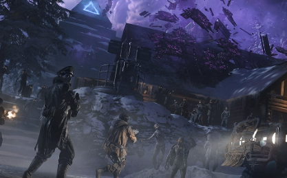 COD Black Ops 7 Zombies new map showing the house, central area and multiple Places of Power