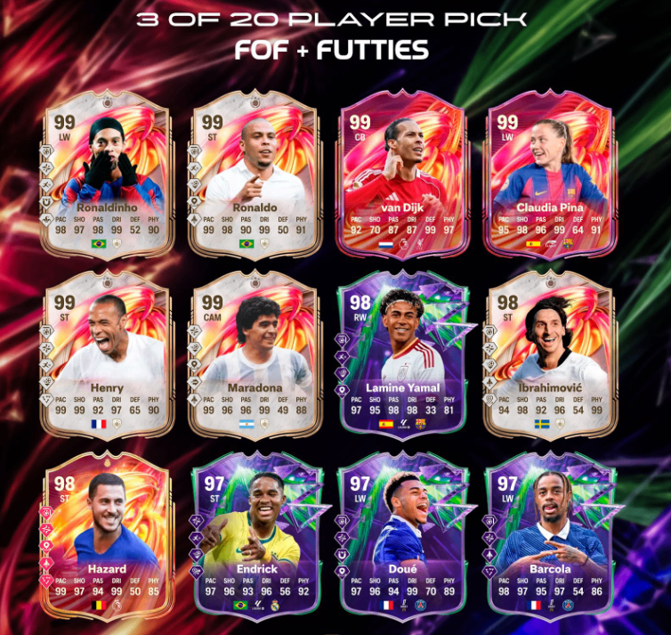 EA FC 26 FUTTIES FOF Player Pick update,FC 26 unlimited 3/20 FUTTIES FOF pick,FC 26 98+ FUTTIES FOF player pick,FC 26 Neymar Leão Lautaro SBC,EA FC 26 late cycle squad grinding guide,FC 26 gold card fodder farming,FC 26 birthday Lautaro Martínez SBC,buy FC 26 Coins,FC 26 Coins