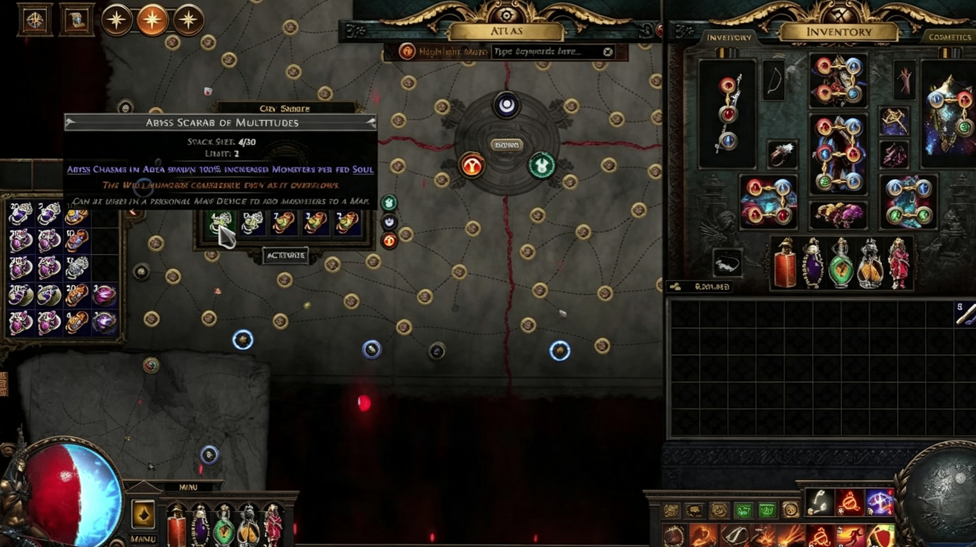 Path of Exile 3.29 Abyss Farming Guide: How to Reach Level 100 with 120M XP/Hour,POE currency for sale