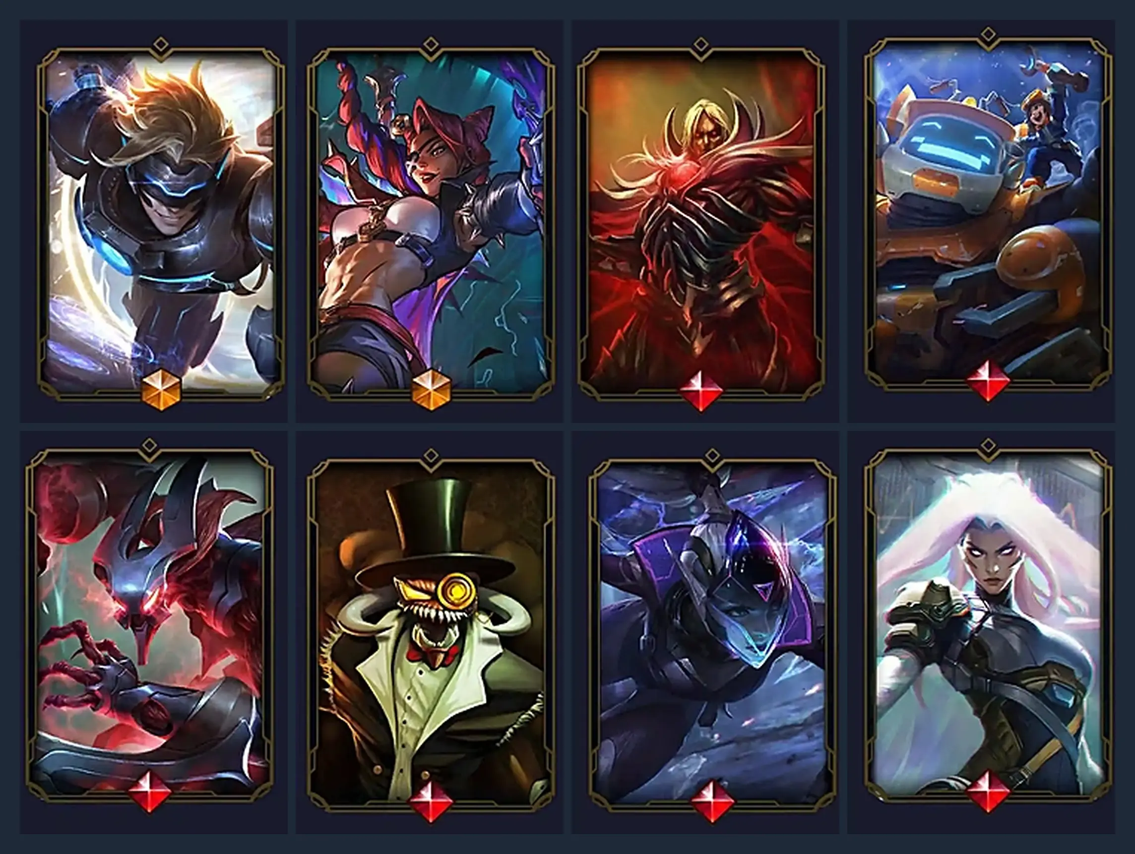 Full champion pool | T1 Ambessa | Hextech Set | 4 Riven & 4 Yasuo