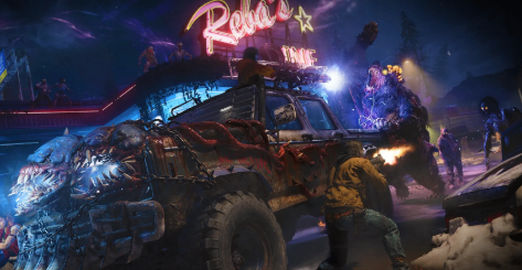 Screenshot from Zombies mode showing gameplay while covering collision fixes, save-game improvements, and attachment bug fixes.