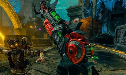 CoD Black Ops 7 Zombies gameplay showing the Rex Infernus map and its dark supernatural environment.